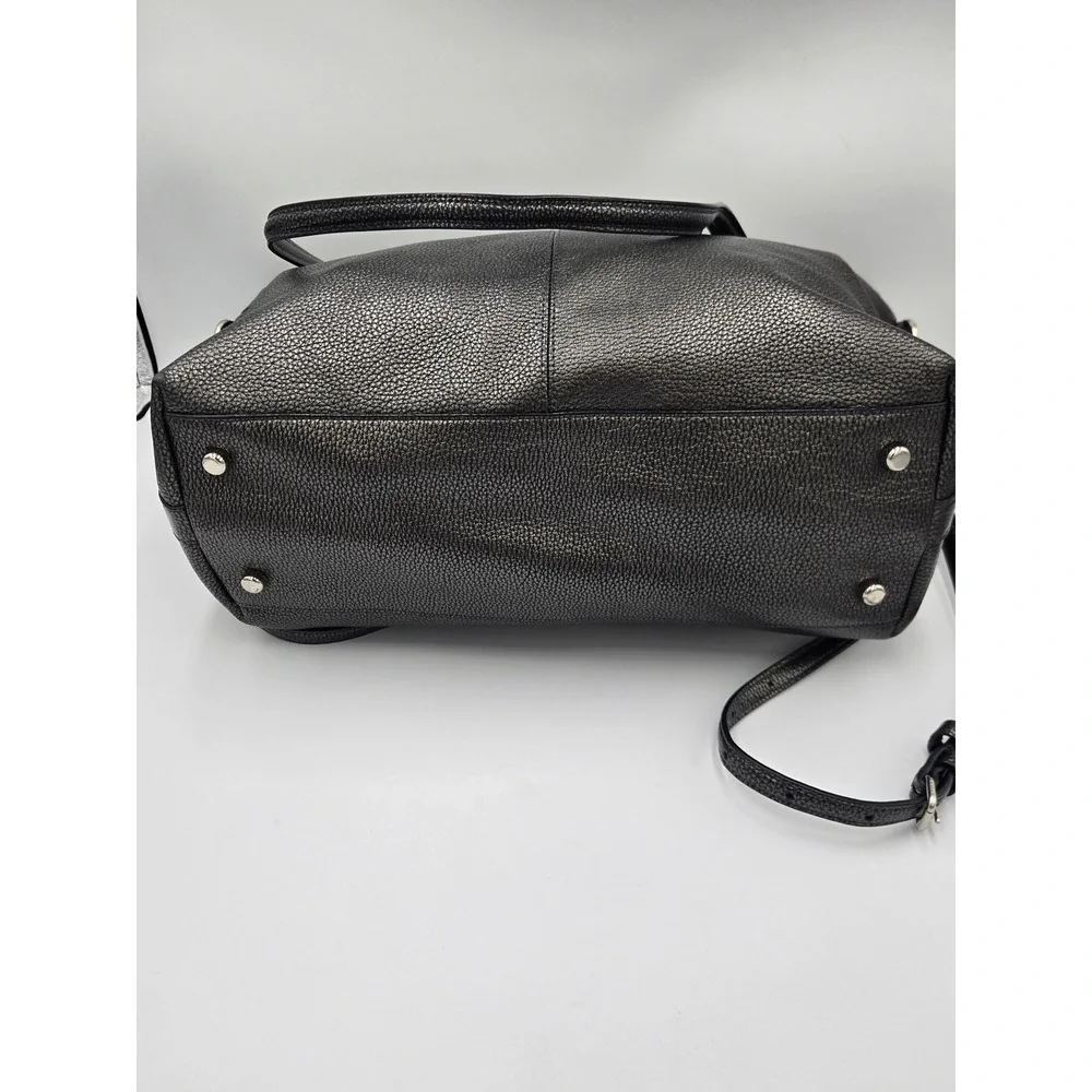 Coach Tyler Tote Black Pebbled Leather Shoulder Bag Crossbody 2-Way Handbag